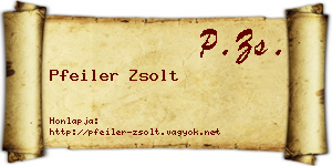 Pfeiler Zsolt névjegykártya